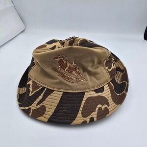Vintage Duck Bay Camo Bucket‎ Hat Deer Embroidered Hunting Outdoors